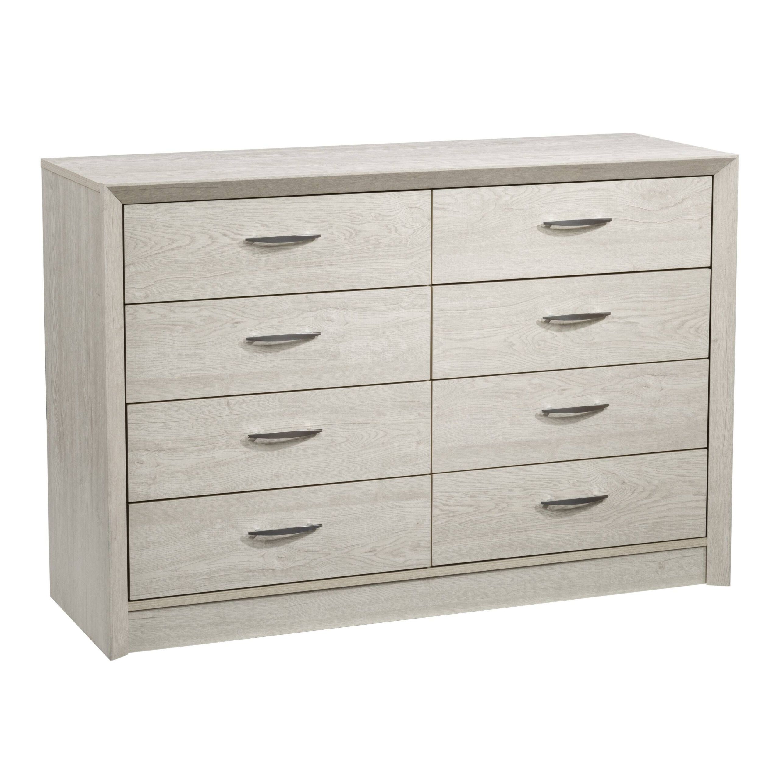 Customer Reviews: Corliving Newport 8 Drawer Dresser White Washed Oak ... within Exploring the CorLiving Newport 5 Drawer Dresser in White Washed Oak