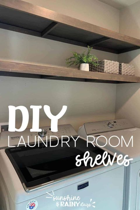 Diy Laundry Room Shelves in