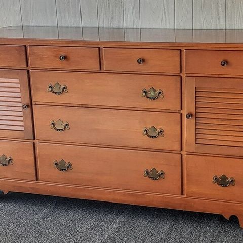 Ethan Allen Dresser - Etsy within Unlocking the Charm of Stephenson Door Dresser in Nutmeg Brown
