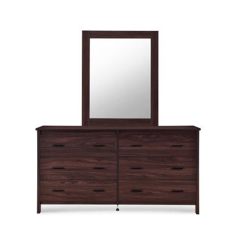 Gdf Studio Titeca Contemporary 6 Drawer Double Vanity Dresser With ... for