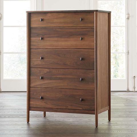 Gia Walnut 5-Drawer Dresser + Reviews | Crate &Amp; Barrel inside