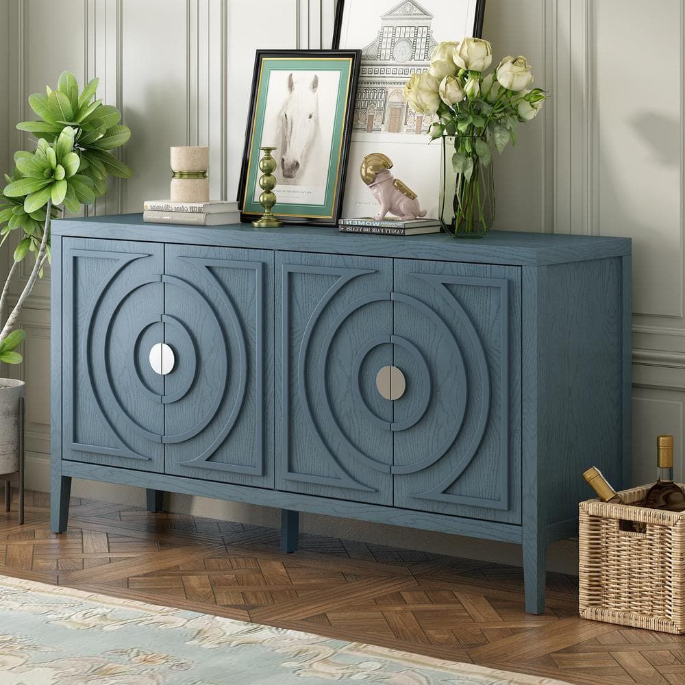 A Closer Look at the Blue Sideboard’s Elegant Design