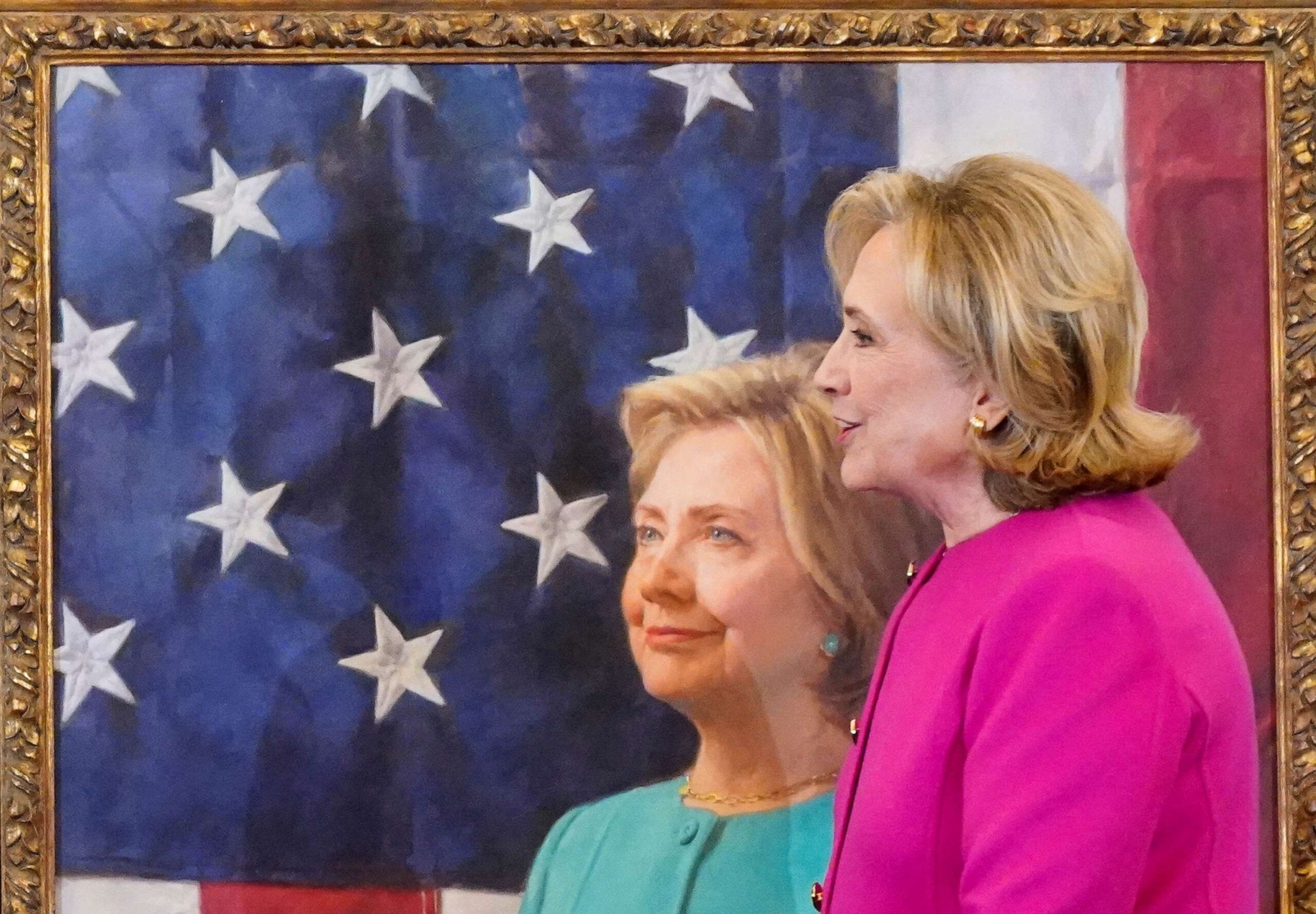 Hillary Clinton Swipes At Trump, Putin During Portrait Unveiling - Abc News with Unveiling the Beauty of the Emma Mason Signature Sherborne Entertainment Estate Wall