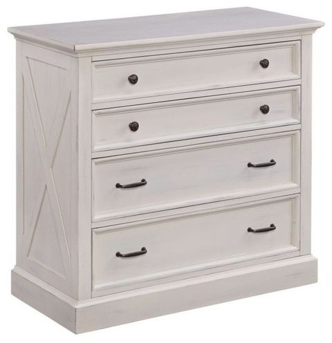 Homestyles Seaside Lodge Wood Chest In Off White - Farmhouse - Dressers ... throughout
