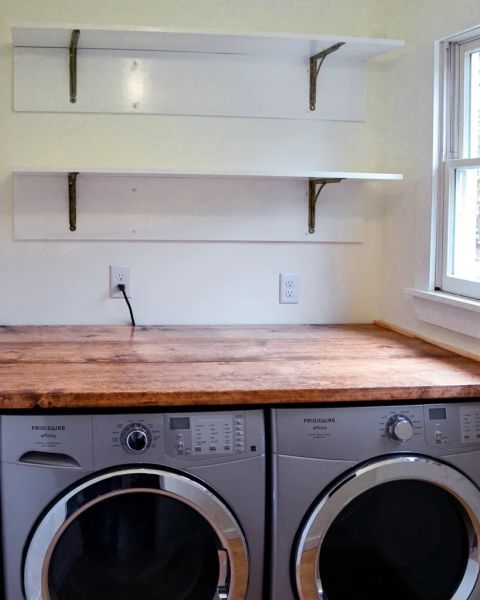 How To Build Simple Laundry Room Shelves With Peg Rail pertaining to