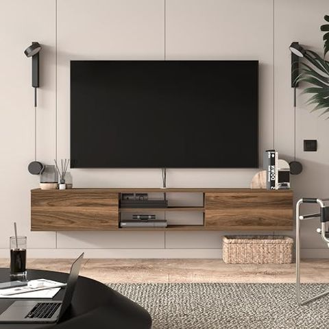 I Tested The Durability And Style Of A Walnut Floating Tv Stand - Here ... with regard to The Art of Styling Your Transitional Walnut TV Stand