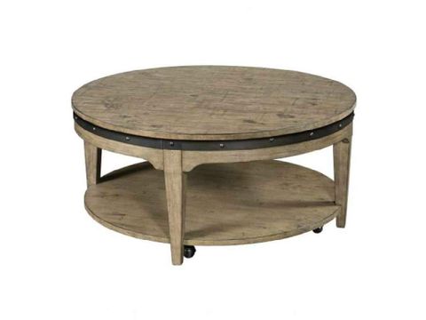 Kincaid Furniture 706-911S Plank Road Artisans Round Cocktail Table ... throughout How Kincaid Plank Road Artisans Entertainment Consoles Elevate Your Living Space