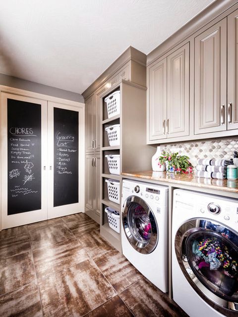 Laundry Basket Storage | Houzz in Beyond the Basics 4 Laundry Rooms with Unbeatable Storage