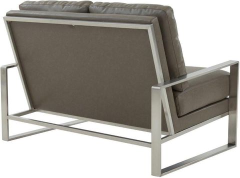 Leisuremod Jefferson Contemporary Modern Faux Leather Loveseat With ... with regard to A Closer Look at the Craftsmanship of the Leisuremod Jefferson Loveseat