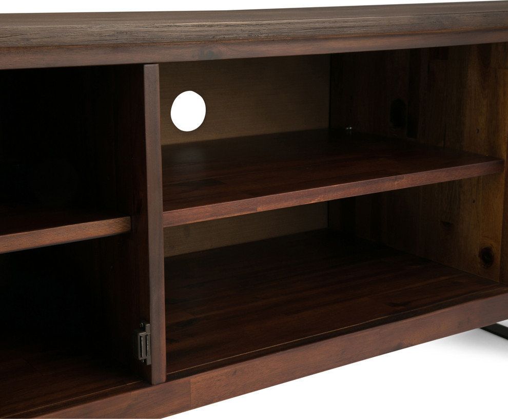Lowry Solid Acacia Wood Tv Media Stand For Tvs Up To 70 Inches ... with regard to