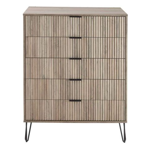 Manhattan Comfort Dumbo Grey Modern 5-Drawer 35.19 In. W Dresser Dr002 ... for