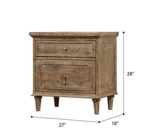 Marquez Nightstand, Sandstone Buff - Farmhouse - Nightstands And ... with