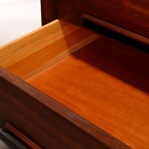 Mid-Century Modern Drexel Walnut Five-Drawer Dresser, Perspective, 20Th ... inside Discovering the Craftsmanship Behind a Traditional Walnut 5-Drawer Dresser