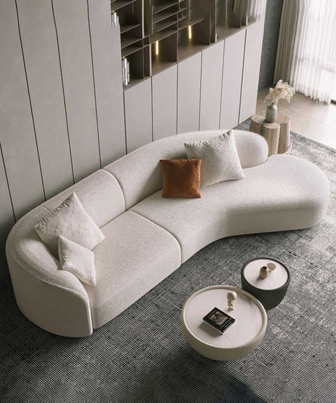 Modern Curve Sofa Couch Sanfurniture.ae within