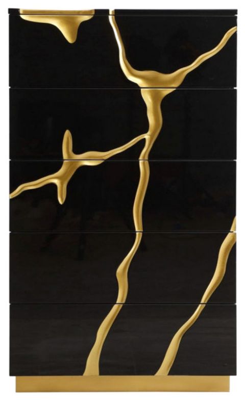 Modrest Aspen Black And Gold Chest - Contemporary - Dressers - By Vig ... with regard to Discovering the Craftsmanship Behind the Modrest Aspen Chest