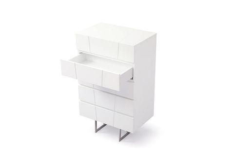 Modrest Chrysler Modern White Chest | Atlas Furniture Imports throughout