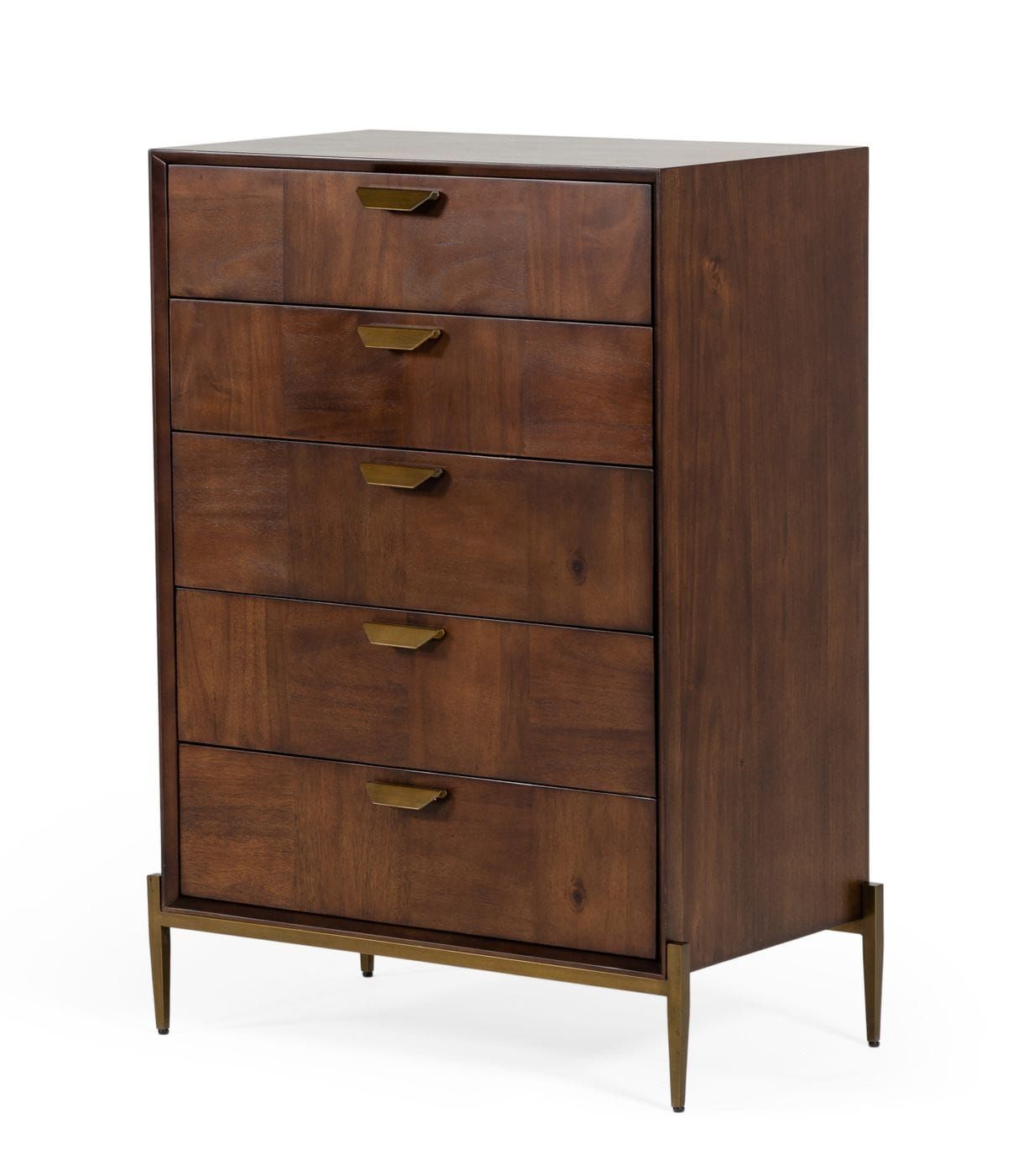 Modrest Shane - Modern Acacia &amp; Brass Dresser | Atlas Furniture Imports throughout Elevate Your Bedroom Modrest Chrysler Gray Dresser Design Insights
