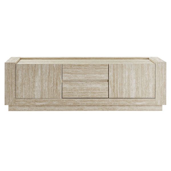 Modway Hollis 59&quot; Travertine Tv Stand In Travertine | Wayfair pertaining to