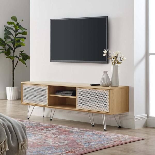 Modway Nomad 59 In. Tv Stand In Oak Eei-6203-Oak - The Home Depot with