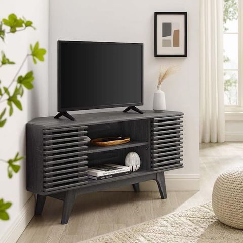 Modway Render 46 In. Corner Tv Stand In Charcoal Eei-6157-Cha - The ... within