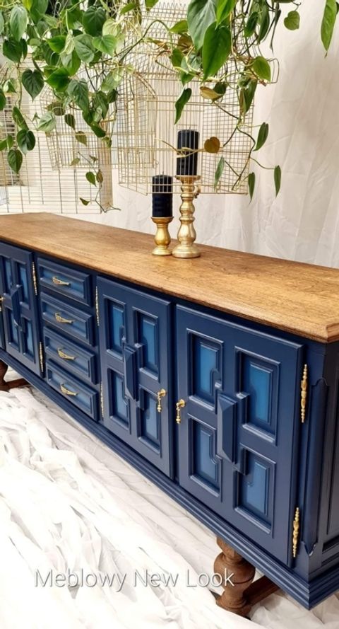 Navy Blue Sideboard Brass - Designer Review & Photo for A Closer Look at the Blue Sideboard's Elegant Design
