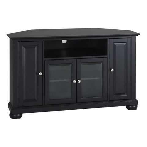 Pemberly Row Traditional Solid Wood Corner Tv Stand For Tvs Up To 48 ... regarding