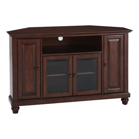 Pemberly Row Traditional Wood Corner Tv Stand For Tvs Up To 48" In ... throughout