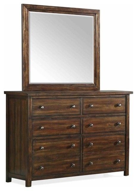 Picket House Furnishings Danner Dresser And Mirror Set - Transitional ... inside