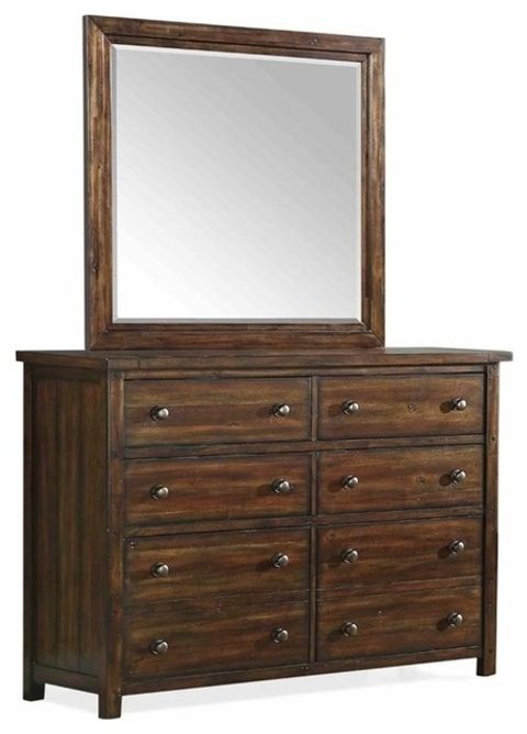 Picket House Furnishings Danner Dresser And Mirror Set - Transitional ... inside