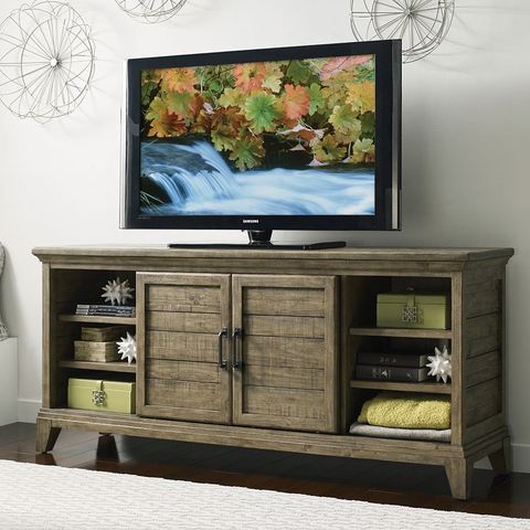 Plank Road Arden Entertainment Console (Stone) By Kincaid Furniture ... throughout