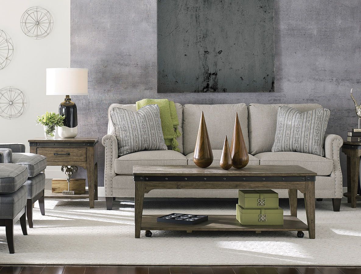Plank Road Artisans Rectangular Occasional Table Set (Stone) By Kincaid ... within