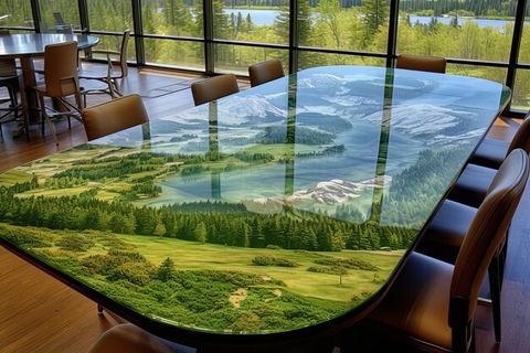 Premium Ai Image | Beyond The Surface Exploring Deskscapes Office intended for Beyond the Surface Exploring the Craftsmanship of the Vallarta Two-Tone Dresser