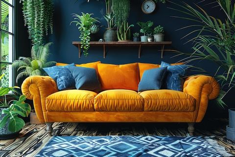 Premium Photo | Colorful Sofa In Living Room Inspiration Ideas pertaining to A Designer's Take on Incorporating Colorful Sofas