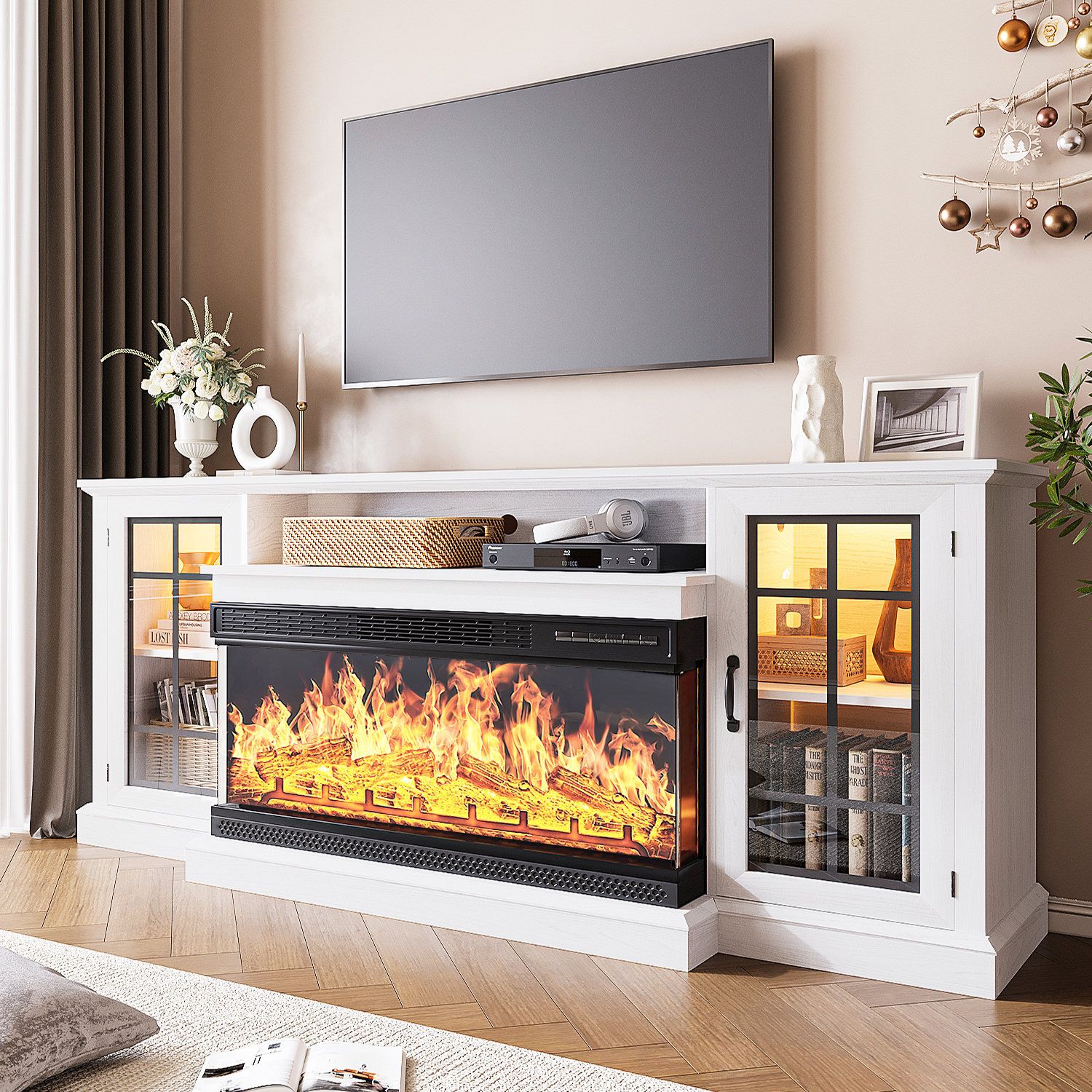 Red Barrel Studio® 70&quot; Farmhouse Tv Stand For Tvs Up To 80&quot; With ... with regard to Is the Murray 70&quot; TV Stand the Right Choice for Your Space?
