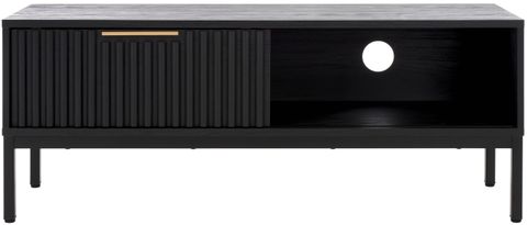 Safavieh Lylia Farmhouse 1 Door Rectangle Media Stand, Black (46.9 In ... intended for Expert Tips for Styling Your Safavieh Lylia Media Stand in Walnut/Black