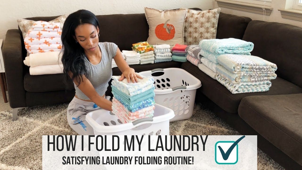 Satisfying Laundry Folding Motivation // How I Fold My Laundry ... regarding Transforming Your Laundry Routine One Folded Item at a Time
