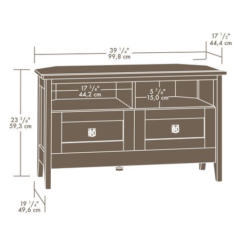 Sauder August Hill Corner Tv Stand (410627) – Thefurnitureco.net inside Maximizing Your Space With the Sauder August Hill Corner Entertainment Stand