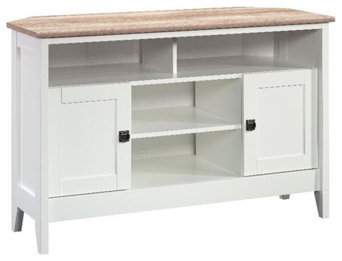 Sauder August Hill Engineered Wood Corner Entertainment Stand In ... with regard to