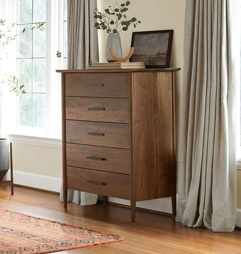 Shaw Walnut 5-Drawer Dresser | Rejuvenation pertaining to