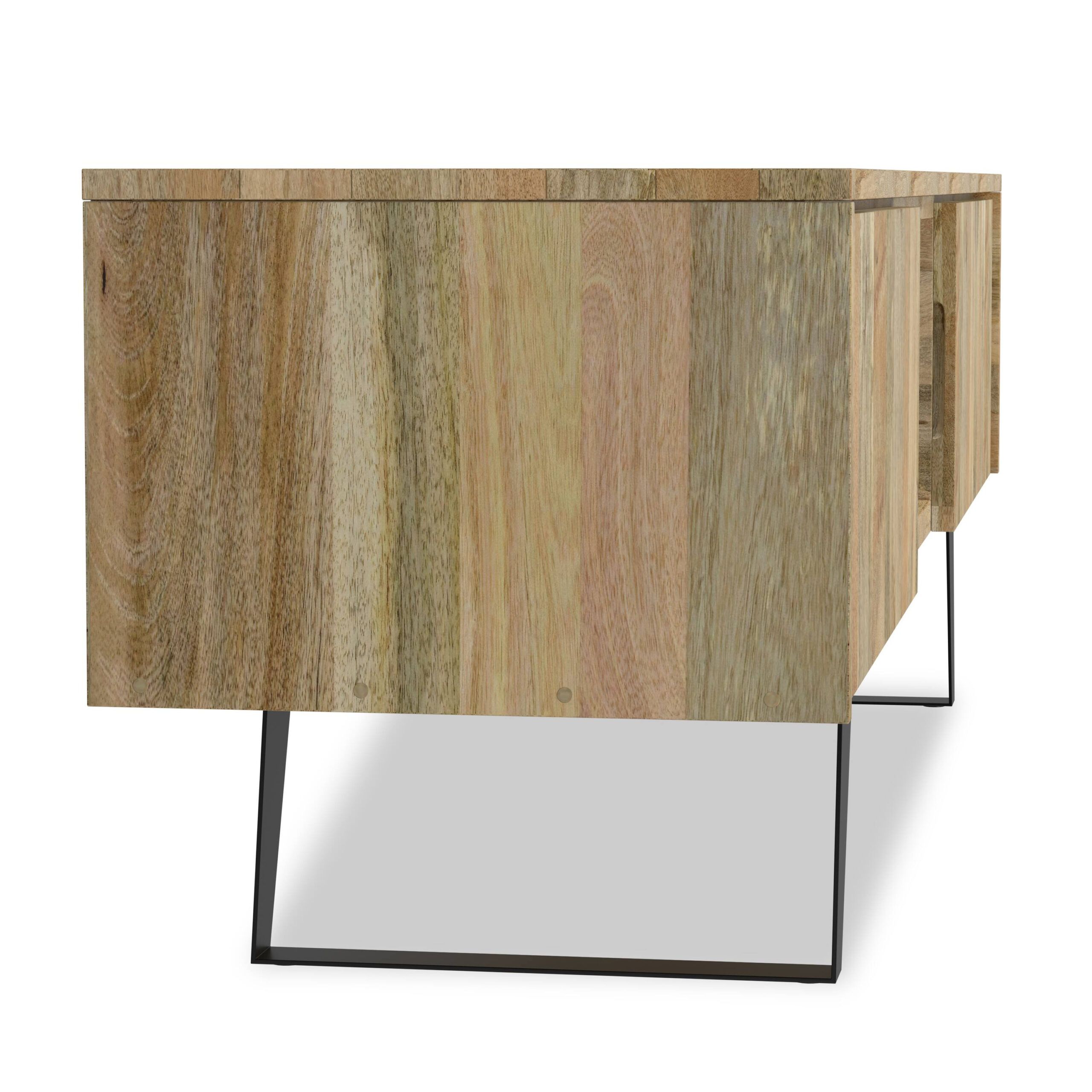 Simpli Home Lowry Solid Mango Wood 72 Inch Tv Media Stand For Tvs Up To ... for