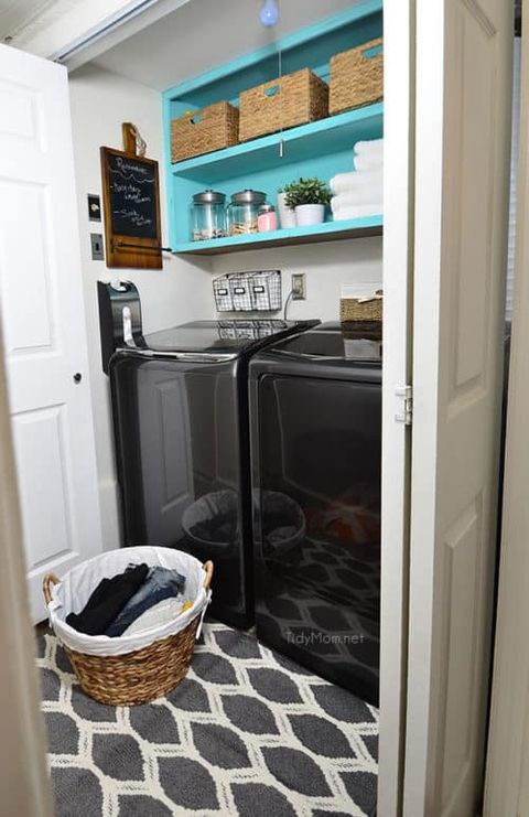 Small Space Laundry Makeover - From Drab To Fab! - Tidymom® with From Drab to Fab Laundry Room Inspiration You Need Now