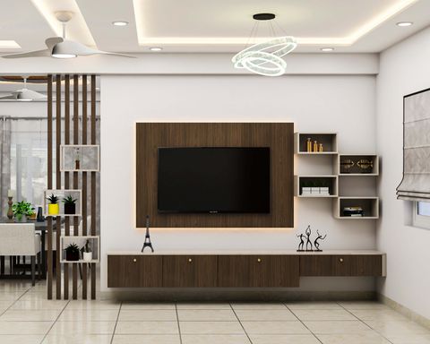 Spacious Tv Unit Design With Traditional Decor | Livspace throughout Choosing the Perfect vidaXL TV Unit for Your Home Decor Style