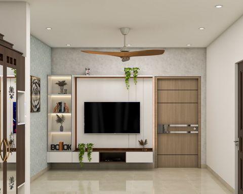 Spacious Wall-Mounted Tv Unit Design | Livspace throughout Choosing the Perfect vidaXL TV Unit for Your Home Decor Style
