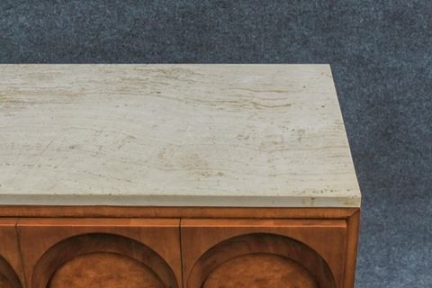 Thomasville Sculptural 'Acrhed' 9 Drawer Dresser Walnut, Olive Burl ... pertaining to