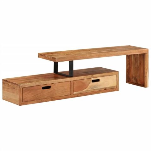 Tv Stand Solid Acacia Wood pertaining to Style Meets Durability A Look at vidaXL's Acacia Wood TV Stand