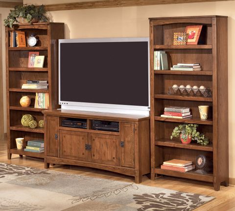 Tv Stand With Bookshelves On Each Side At Janice Jolliff Blog regarding Smart Storage Solutions with a 3-Cabinet, 2-Shelf TV Stand