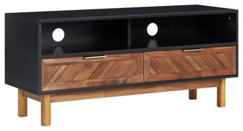 Vidaxl Solid Acacia Wood Tv Cabinet Mdf Tv Stand Hifi Unit Stereo ... for Style Meets Durability A Look at vidaXL's Acacia Wood TV Stand