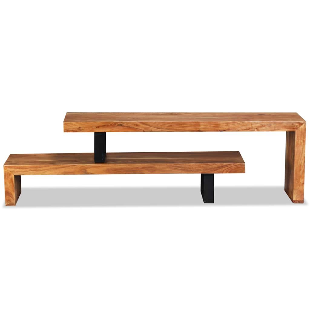 Vidaxl Tv Stand Solid Acacia Wood | Vidaxl.com inside