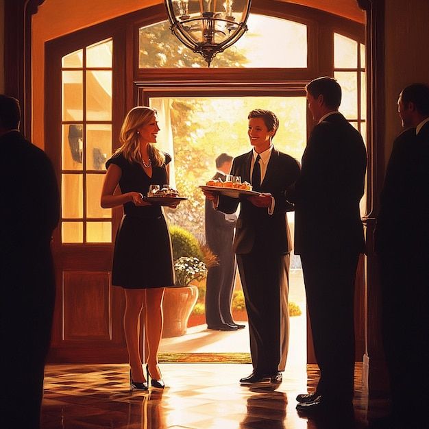 Visual Of A Restaurants Host Or Hostess Greeting Guests At The Entrance ... intended for The Art of Hosting Guests Peacefully in Your Downsized Space