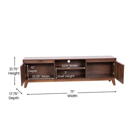 Wade Logan® Amittai Engineered Wood Tv Stand For Tvs By Flash Furniture ... within